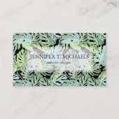 ジャングルの花パターン|はあなたの名前を加えます 名刺 (正面)