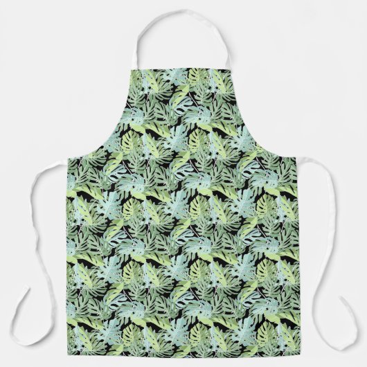 ジャングルの花柄 エプロン (正面)