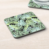 ジャングルの花柄 コースター (左側)