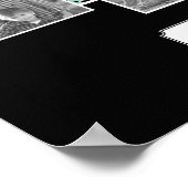 ジャングルの花柄 | 家族の写真とテキスト ポスター (角)