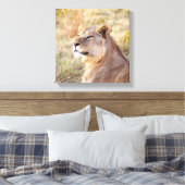 ジャングルの若いキングポートレート キャンバスプリント (インサイチュ (寝室))