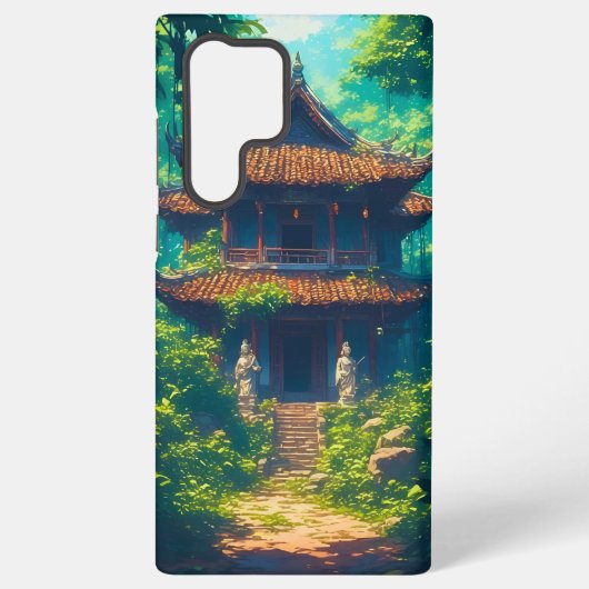 ジャングルの茂みの中のタイの家 SAMSUNG GALAXYケース (裏面)