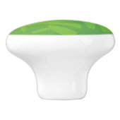 ジャングルの葉のモチーフ セラミックノブ (側面)