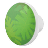 ジャングルの葉のモチーフ セラミックノブ (右)