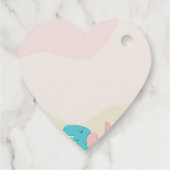 ジャングルの葉をテーマにしたサルの柔らかいおもちゃのベビーシャワー フェイバータグ (裏面)