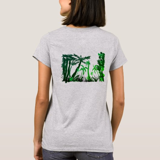 ジャングルの葉 Tシャツ (裏面)