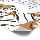 ジャングルの虎の赤ん坊のシャワー晩夜用考えおむつ ポスター (角)