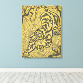 ジャングルの虎（野生動物）（ポール・ランソン著） キャンバスプリント (インサイチュ (ウッドフロア))