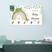 ジャングルの虹の赤ちゃんシャワーへようこそ 横断幕 (トレードショー)