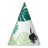 ジャングルの誕生会の紙の帽子のサファリ動物 パーティーハット (左)