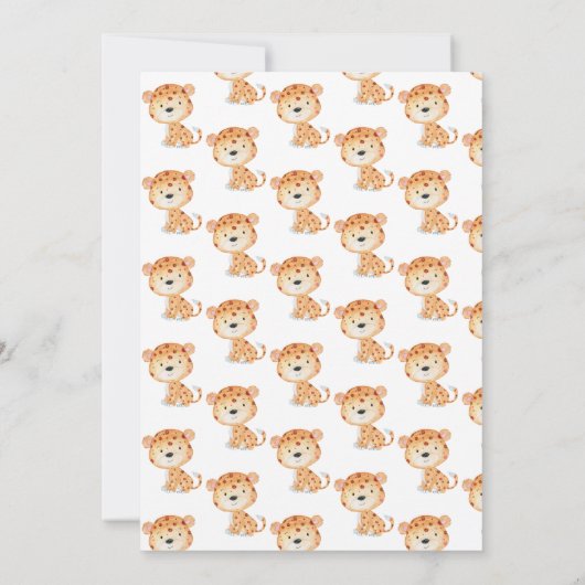 ジャングルの誕生日のジープとの男の子のサファリ 招待状 (裏面)