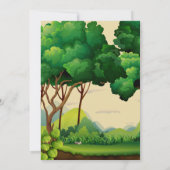 ジャングルの誕生日のライオンの王 招待状 (裏面)