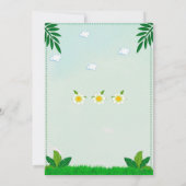 ジャングルの誕生日の招待パーティー動物招待状 招待状 (裏面)