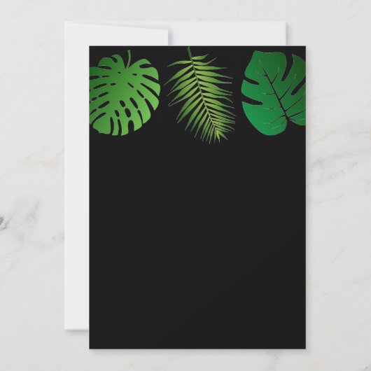 ジャングルの誕生日サファリから冒険 招待状 (裏面)