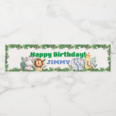 ジャングルの誕生日パーティー ペットボトルラベル (シングルラベル)