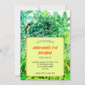 ジャングルの誕生日パーティー 招待状 (裏面)