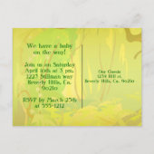 ジャングルの赤ちゃんシャワーだ インビテーションポストカード (裏面)