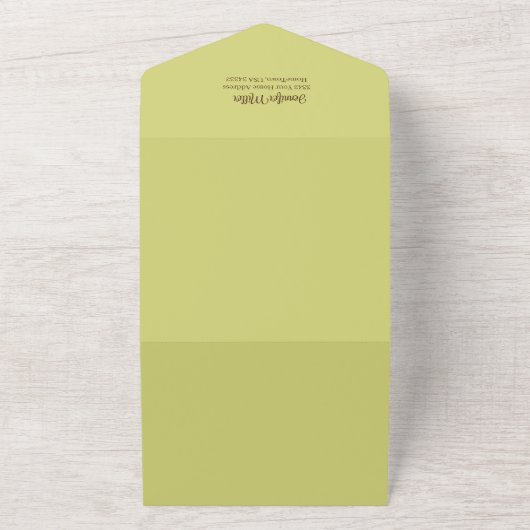 ジャングルの赤ちゃんシャワーと本すべて一つの招待状 オールインワン招待状 (外側)