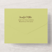 ジャングルの赤ちゃんシャワーと本すべて一つの招待状 オールインワン招待状 (裏面)