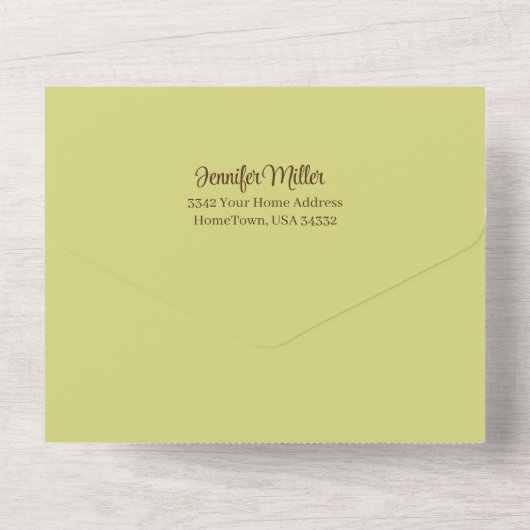 ジャングルの赤ちゃんシャワーと本すべて一つの招待状 オールインワン招待状 (裏面)