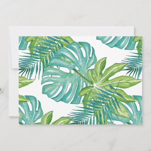 ジャングルの赤ちゃんシャワーサンキューカードジャングルシャワー サンキューカード (裏面)