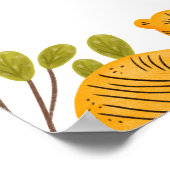 ジャングルの赤ちゃんシャワー歓迎サイン ポスター (角)