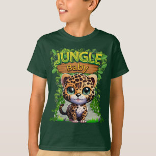 ジャングルの赤ちゃんヒョウの子猫野生動物 🐆 Tシャツ