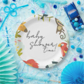 ジャングルの野生の赤ちゃん歓迎会 ペーパープレート (パーティー)