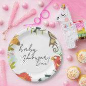 ジャングルの野生の赤ちゃん歓迎会 ペーパープレート (パーティー)