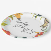 ジャングルの野生の赤ちゃん歓迎会 ペーパープレート (アングル)