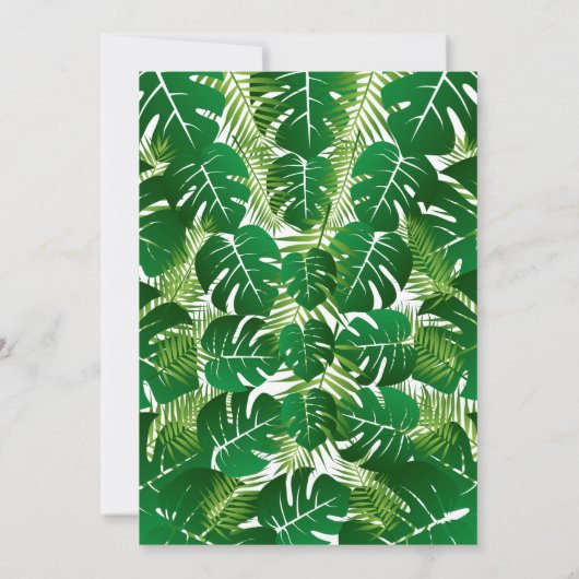 ジャングルの野生の1歳の誕生日動物ありがとう サンキューカード (裏面)