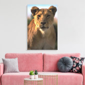 ジャングルの雌ライオンの雌 キャンバスプリント (インサイチュ (リビング))