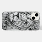 ジャングルの電話ケースのライオン王 – 激しいライオン Case-Mate iPhoneケース (裏面 (横))