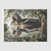 ジャングルの黄金の衣装を着た神聖な象 –  薄葉紙 (正面)