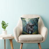 ジャングルの黒いヒョウ クッション (椅子)