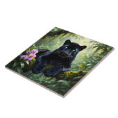 ジャングルの黒いヒョウ タイル (側面)