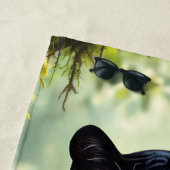 ジャングルの黒いヒョウ ビーチタオル (インサイチュ)