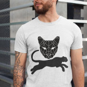 ジャングルの黒い捕食者の男性の女性の白 Tシャツ