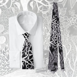 ジャングルの黒ヒョウ – 鉛筆スケッチ     ネクタイ