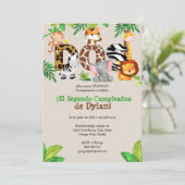 ジャングルの2nd誕生日パーティの招待状 – エスパニョル 招待状 (スタンド正面)