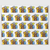 ジャングルまたは動物園の動物のギフトラップ ラッピングペーパー (フラット)