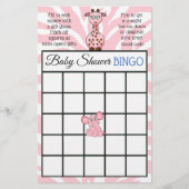 ジャングルまたは動物園の動物をテーマにした赤ちゃんシャワーゲーム チラシ (正面)