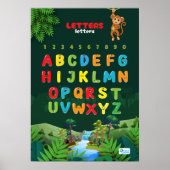 ジャングルをテーマにしたアルファベット ポスター (正面)