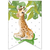 ジャングルをテーマにしたハッピーバースデーキッズバンティングフラグ バンティングフラッグ (第2の旗)