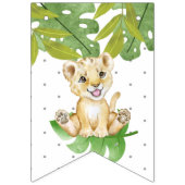 ジャングルをテーマにしたハッピーバースデーキッズバンティングフラグ バンティングフラッグ (第1の旗)