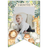 ジャングルをテーマにした男の子の誕生日の写真バナー バンティングフラッグ (第2の旗)