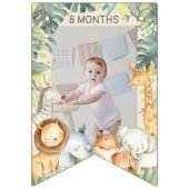 ジャングルをテーマにした男の子の誕生日の写真バナー バンティングフラッグ (第3の旗)