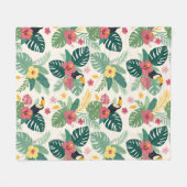 ジャングルを持ち帰る フリースブランケット (正面(横))