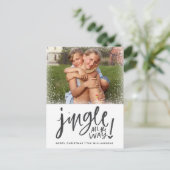 ジャングルを着て全行程 |写真モダンクリスマスカード ポストカード (スタンド正面)