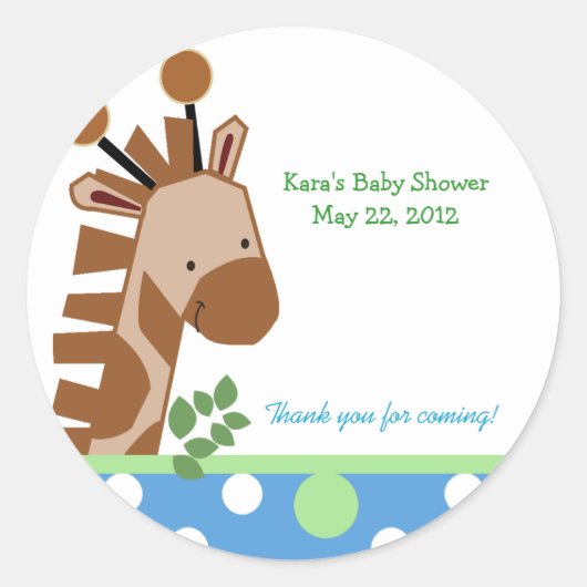 ジャングルアドベンチャーブルーカスタムラウンドのお気に入りシール ラウンドシール (正面)